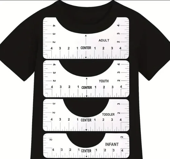 5 T-shirt alignment rulers