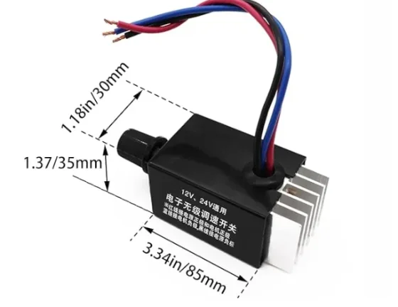 متحكم سرعة موتور DC 12/24V